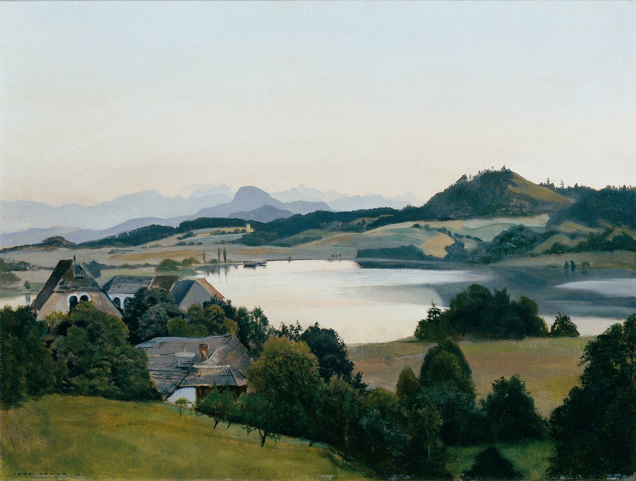 Korutanská krajina (Kraiger Lake s Ulrichsbergem) od Hans Frank