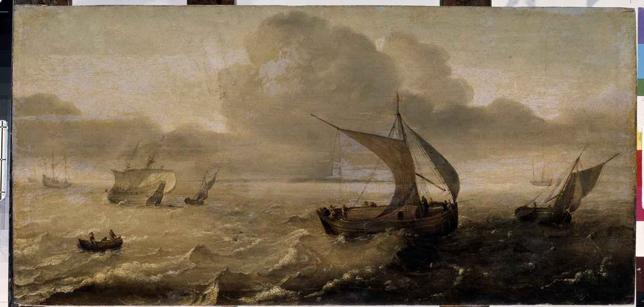 "La tempete en mer"" (Bouřlivé moře) Obraz Hanse Goderise (1622-1642) Ermitáž ze 17. století, Petrohrad od Hans Goderis