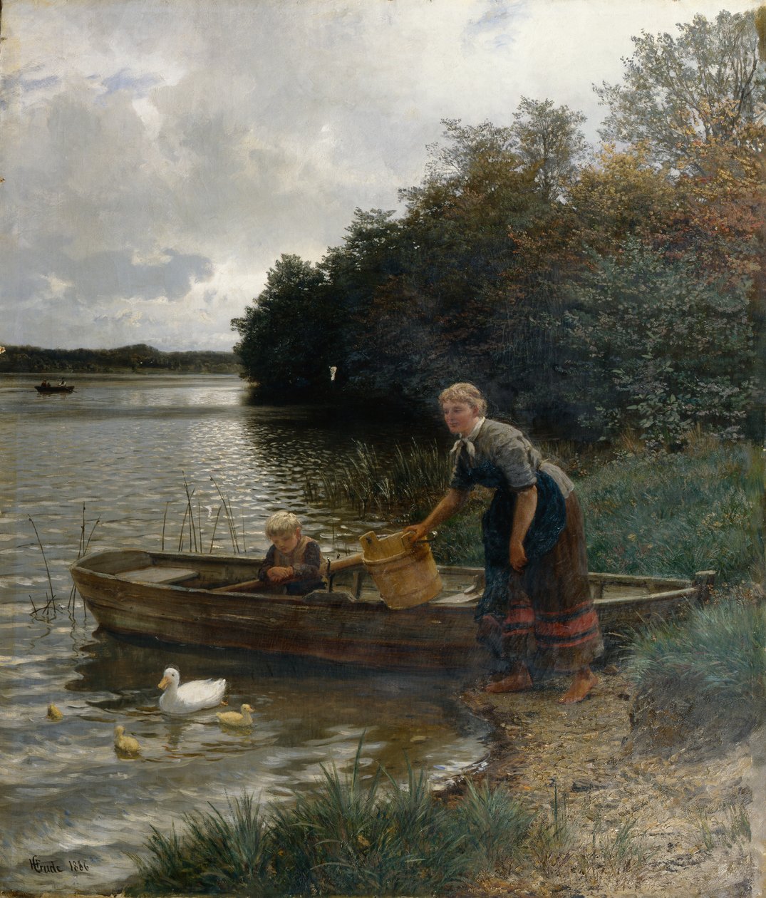 Idylka u jezera Wolgastsee od Hans Gude