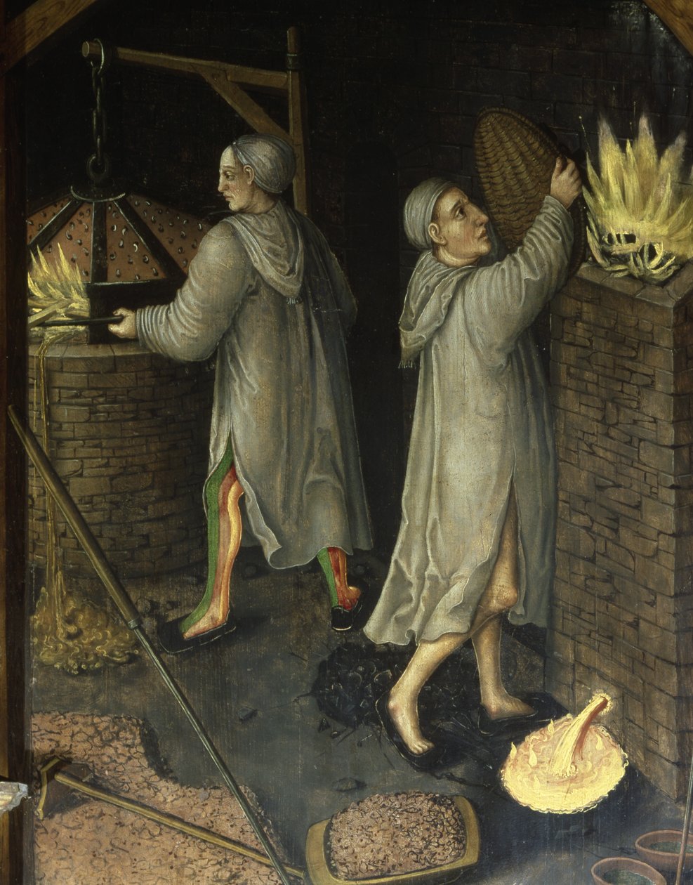 Detail z Hornické krajiny, 1521 od Hans Hesse