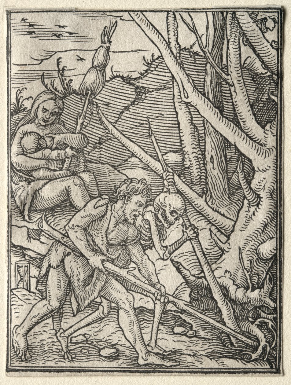 Tanec smrti: Adam Tilling the Earth od Hans Holbein