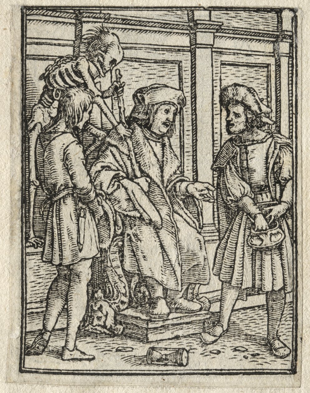 Tanec smrti: Kánon nebo Prebendary, Soudce. od Hans Holbein