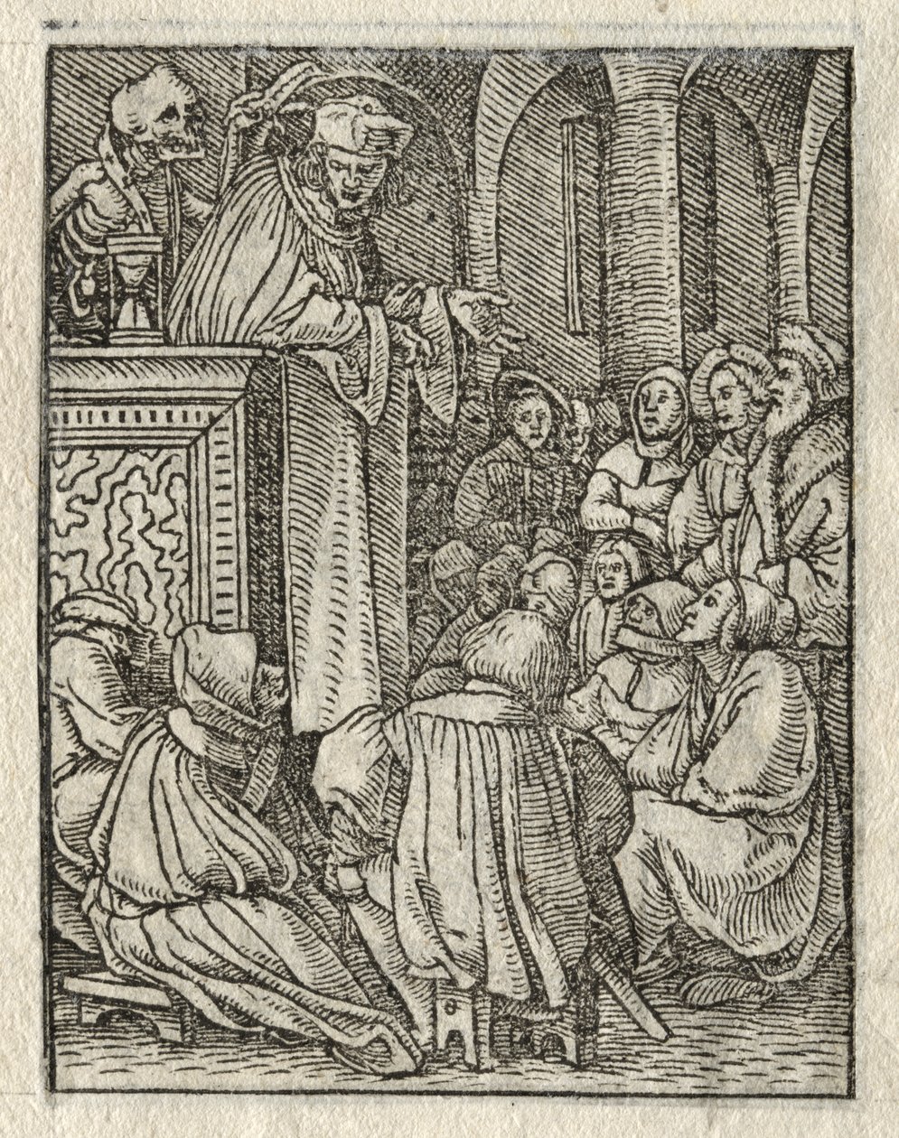 Tanec smrti: Kazatel; Kněz od Hans Holbein