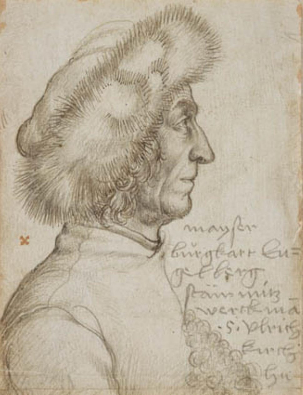 Portrét Burgharta Engelberga, stavitele v Augsburgu od Hans Holbein d.Æ.