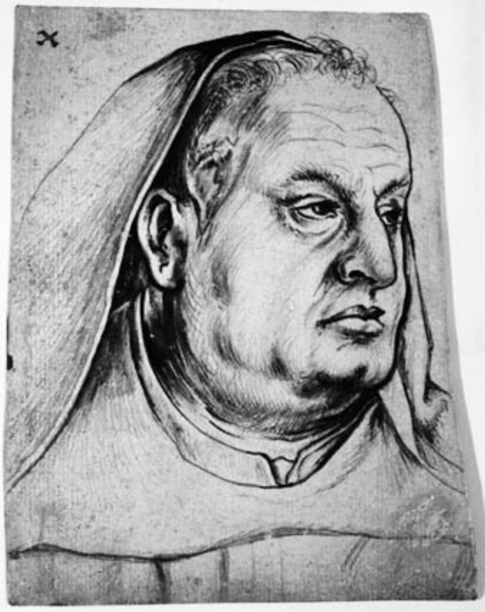 Portrét Hanse Griesherra, mnicha sv. Ulricha a Afry v Augsburgu od Hans Holbein d.Æ.