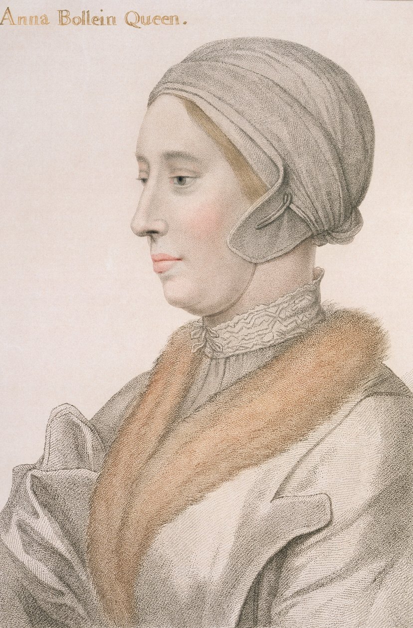 Anne Boleyn (1507-36) rytý Francesco Bartolozzi (1727-1815) od Hans Holbein der Jüngere