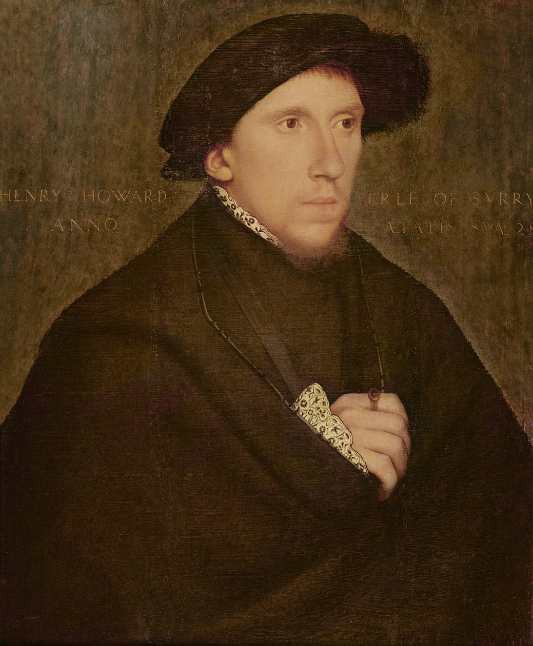 Henry Howard, hrabě ze Surrey, kolem 1542 (olej a tempera na panelu) od Hans Holbein der Jüngere