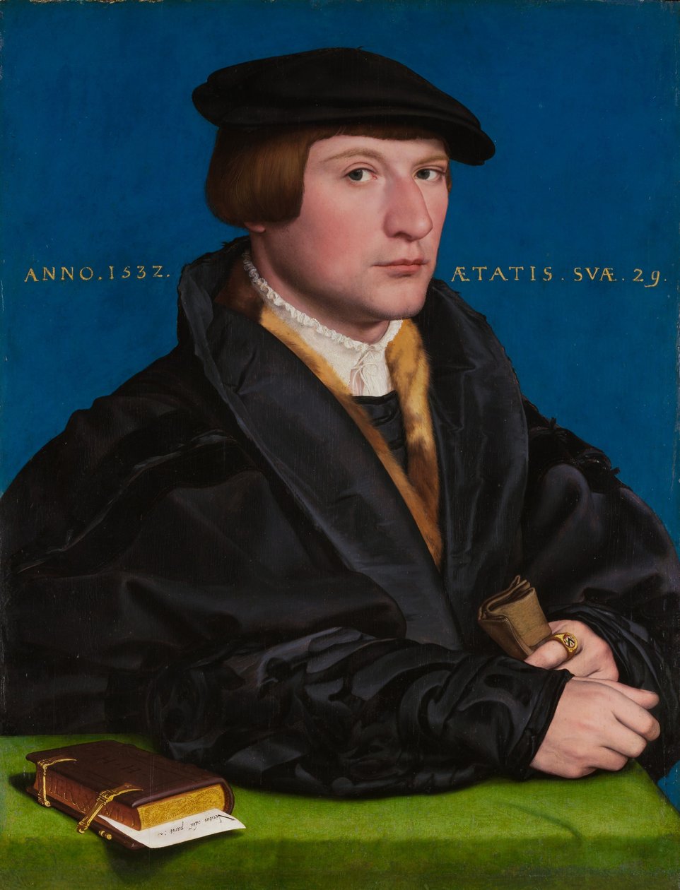 Hermann von Wedigh III (zemřel 1560), 1532 (olej a zlato na dubu) od Hans Holbein der Jüngere