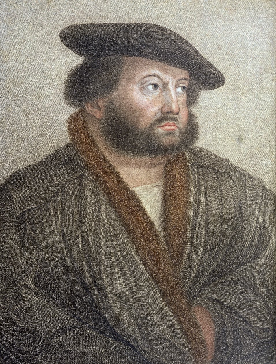 Portrét Hanse Holbeina (14978-1543) vyrytý Francescem Bartolozzim (1727-1815) od Hans Holbein der Jüngere