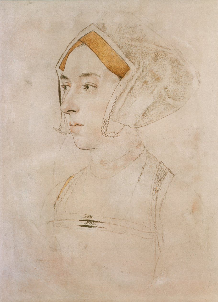 Portrét Lady Willoughby (pastel na papíře) od Hans Holbein der Jüngere