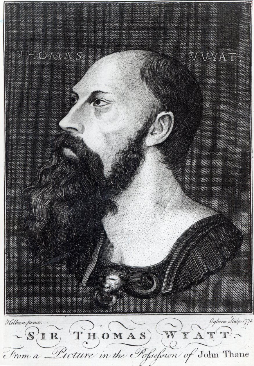 Portrét sira Thomase Wyatta mladšího (asi 1521-54) vyrytý Ogbornem, 1775 od Hans Holbein der Jüngere