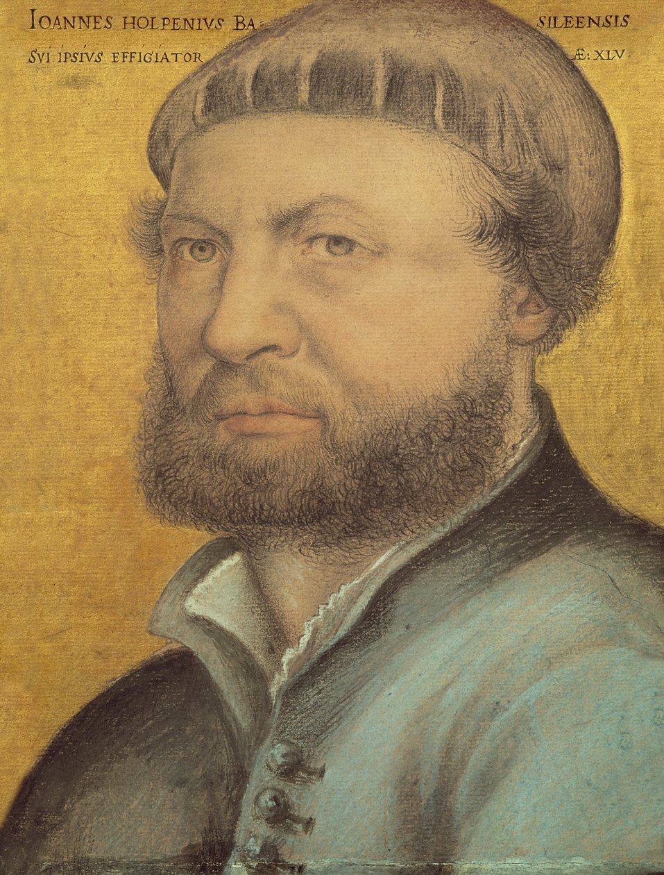 Autoportrét, 1542 (pastel na papíře) od Hans Holbein der Jüngere