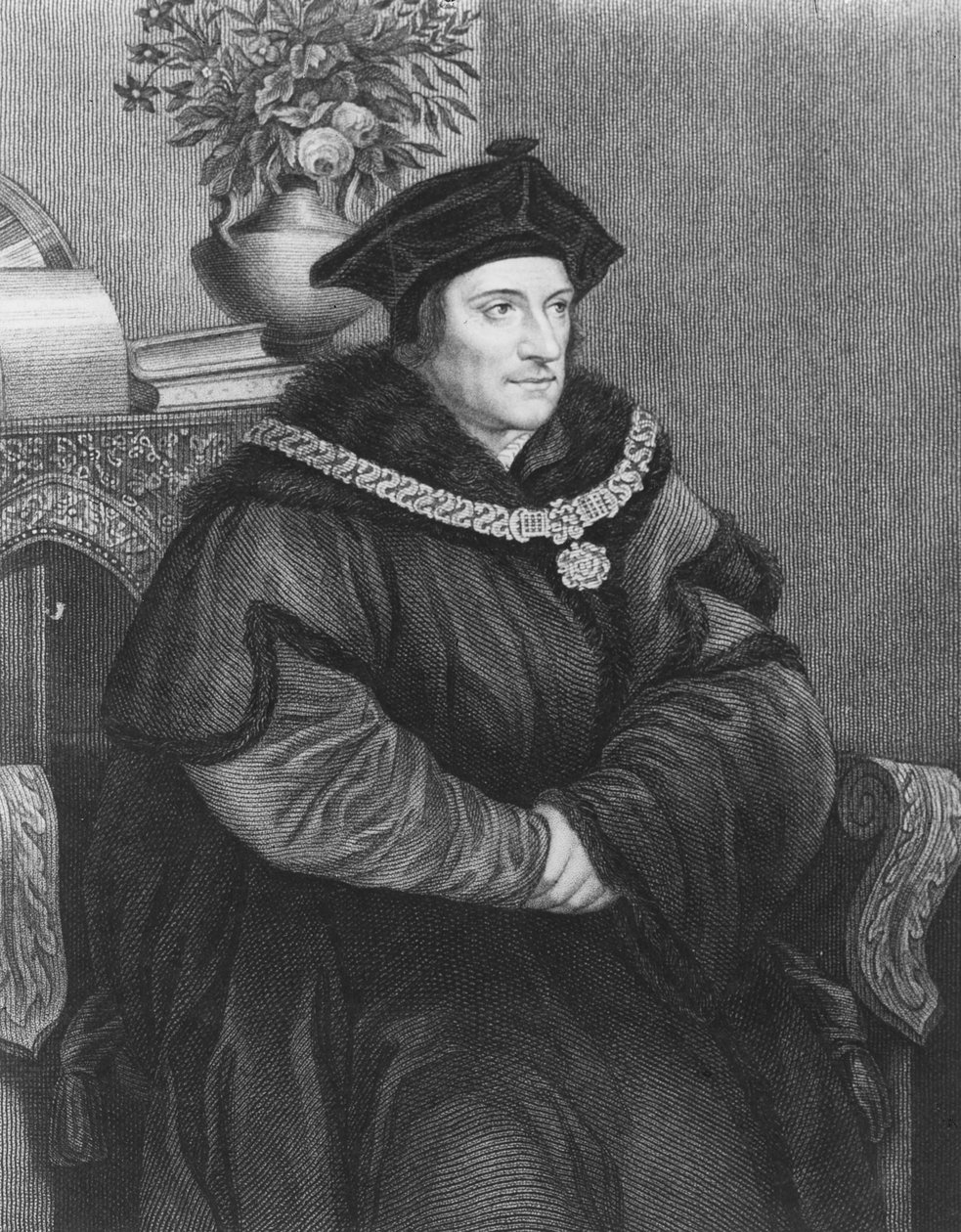 Sir Thomas More (1477-1535) (rytina) od Hans Holbein der Jüngere