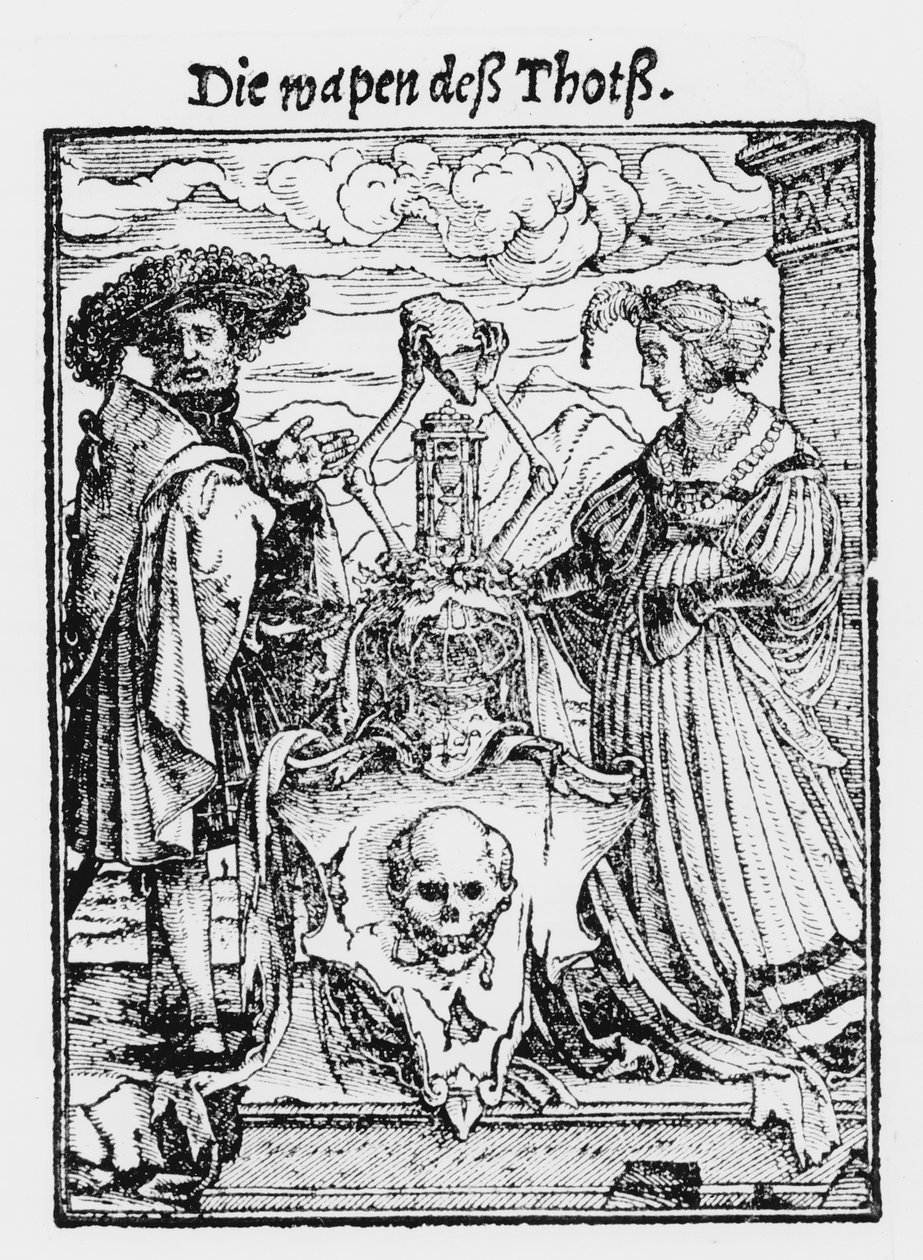 Schránka mrtvých, z „Tance smrti“, vyryla Hans Lutzelburger, kolem roku 1538 od Hans Holbein der Jüngere