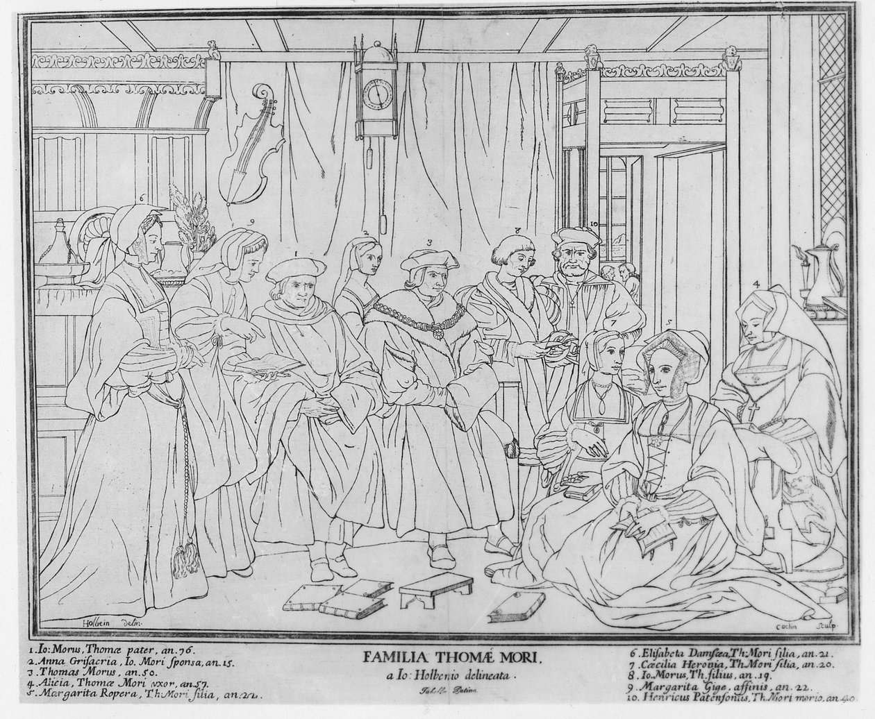 Rodina Thomase Morea (1478-1535), kancléře Anglie, vyryl Christian de Mechel (1737-1817) 1787 (viz 131242) od Hans Holbein der Jüngere