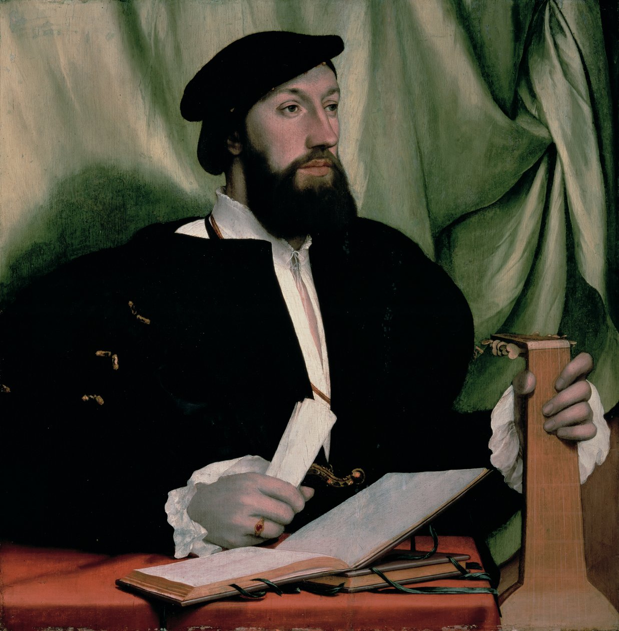 Neznámý pán s hudebními knihami a loutnou, kolem 1534 od Hans Holbein der Jüngere