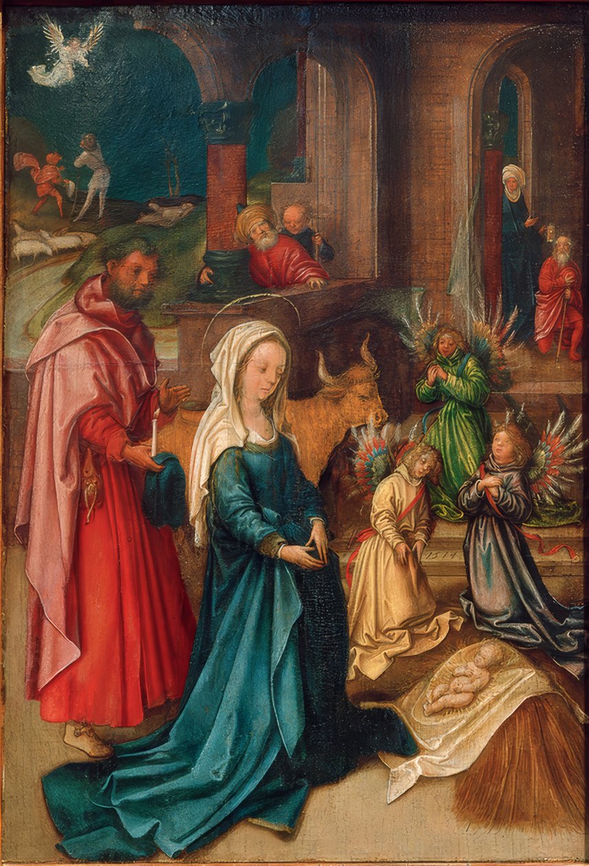 Narození Krista od Hans Holbein der ältere