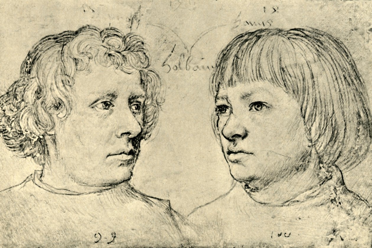 Ambrosius a Hans, synové umělců, 1511, 1943. od Hans Holbein the Elder