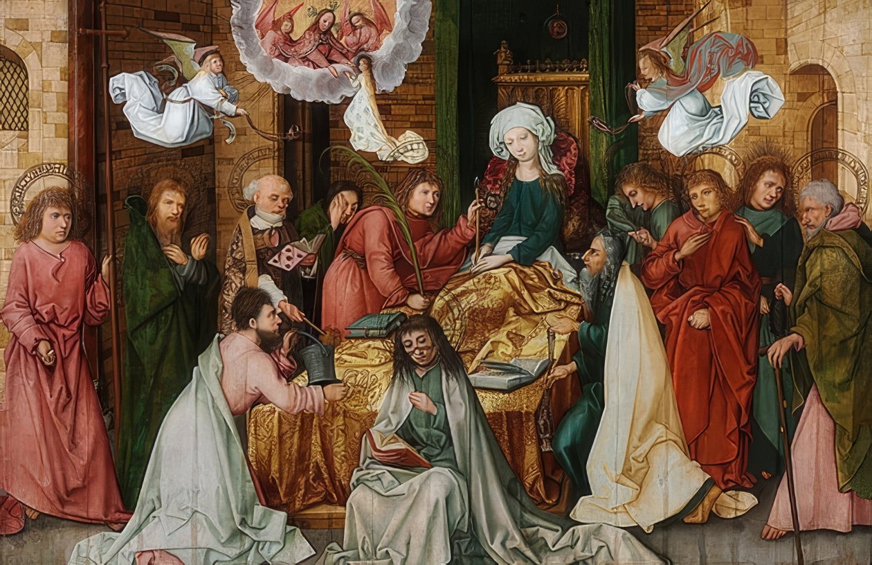 Smrt blahoslavené Matky Marie. 1492 od Hans Holbein the Elder