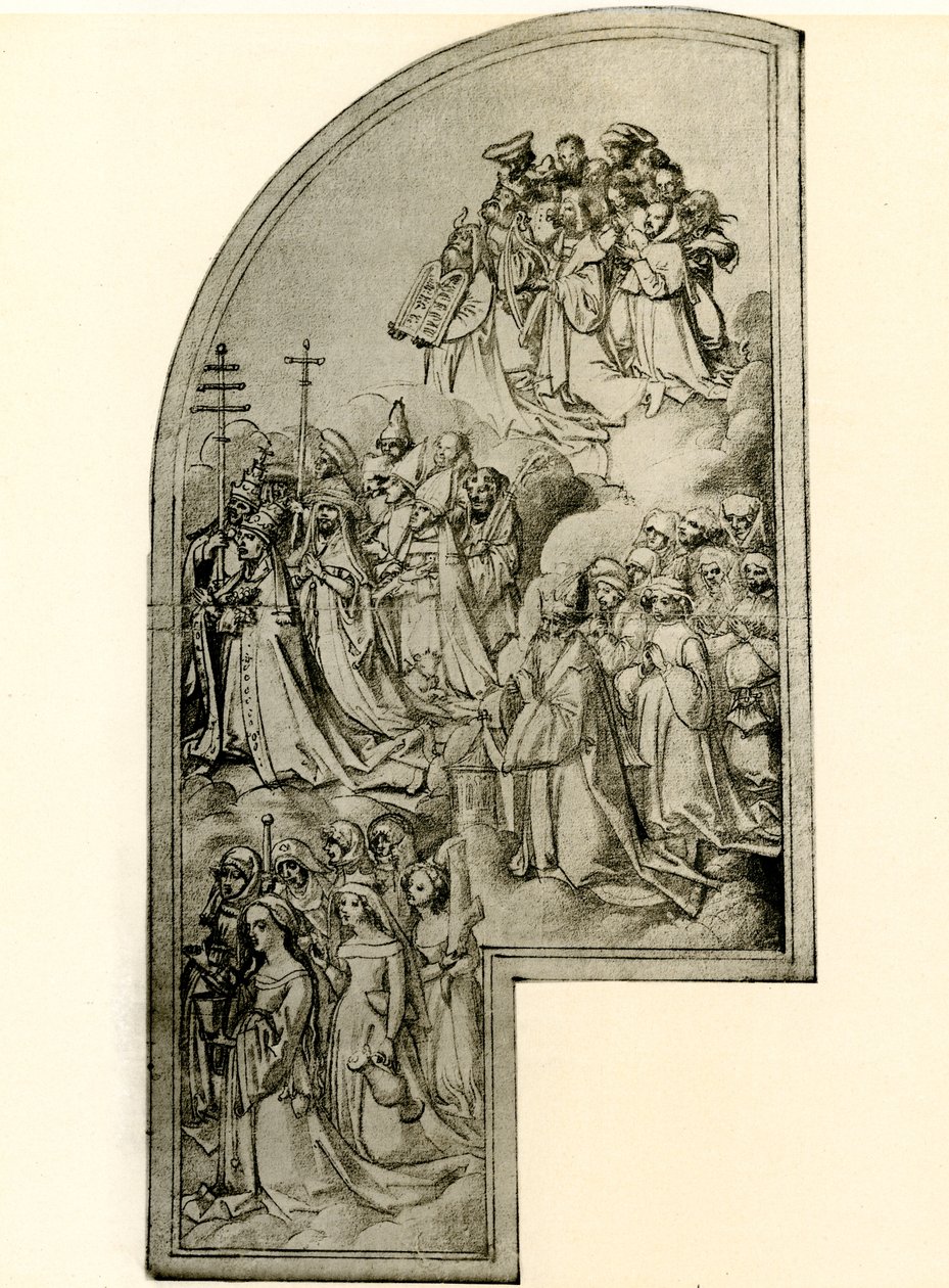 Návrh na oltářní obraz zobrazující světce od Hans Holbein the Elder