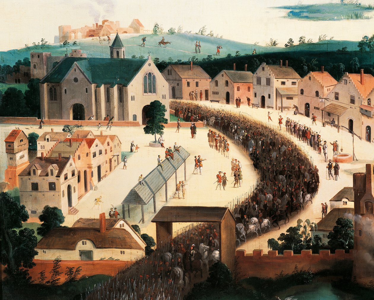 Jindřich VIII. přijíždí na pole zlatého plátna, 7. června od Hans Holbein the Elder