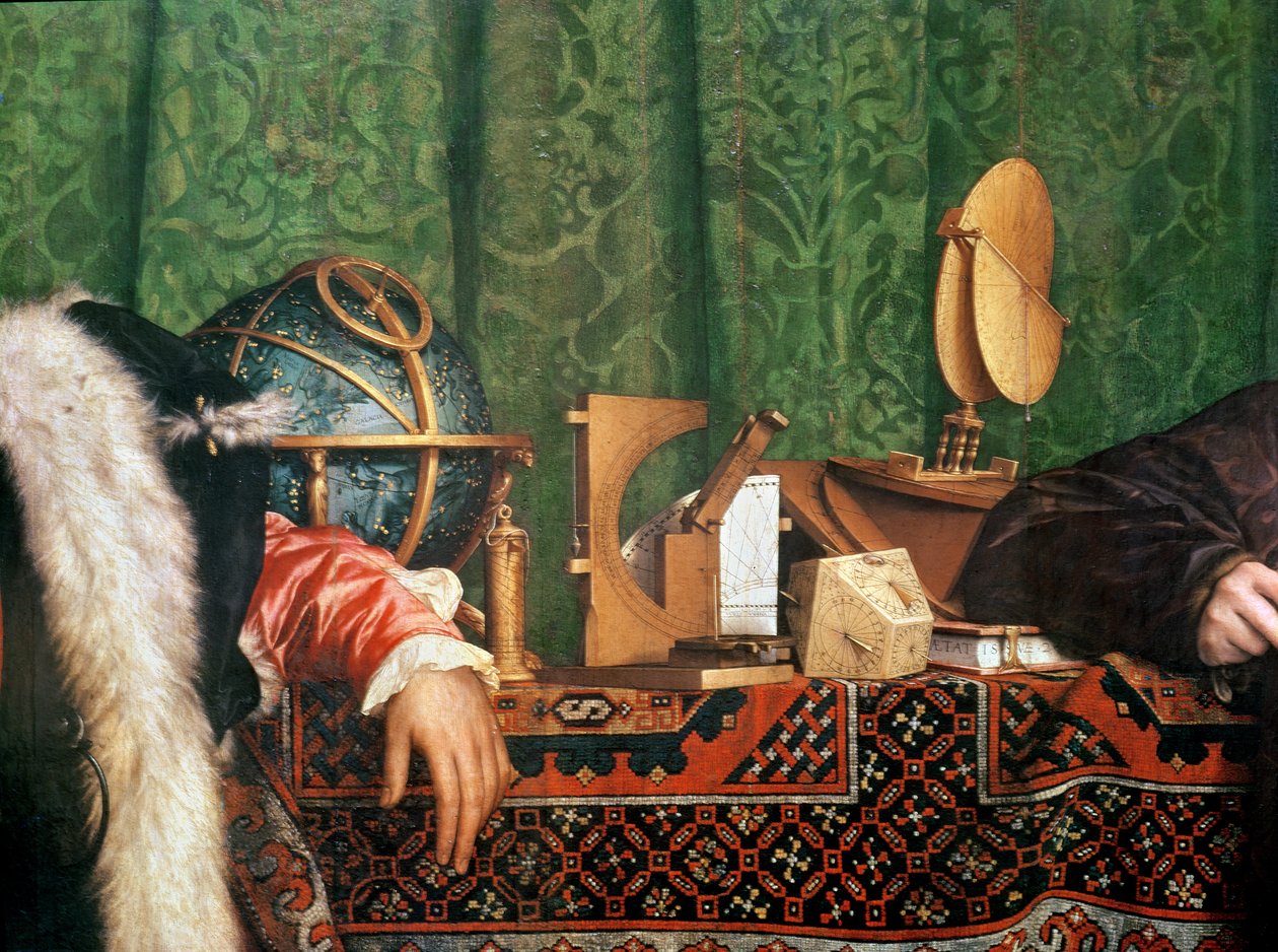 Ambassadors, detail astronomických přístrojů, 1533 olej na panelu detail 4147 od Hans Holbein the Elder