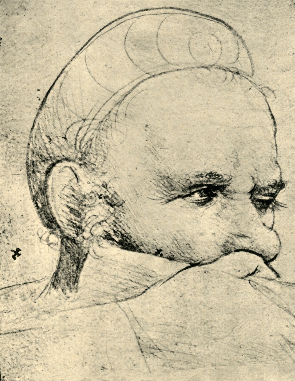 Hlava střelce z kuše při míření, 1514-1515, 1943. od Hans Holbein the Elder