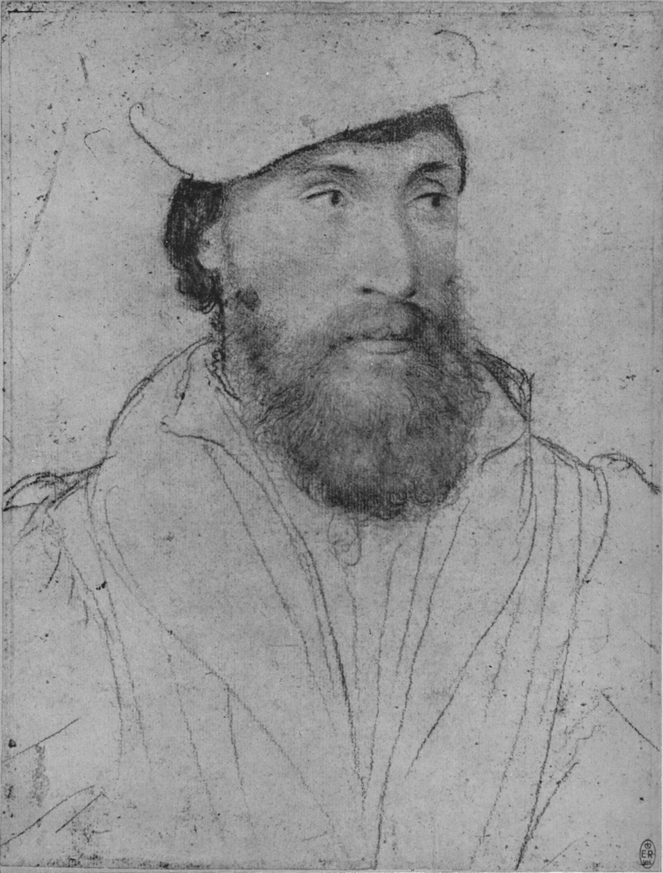 A Gentleman: Unknown, c1532-1543 1945 od Hans Holbein der Jüngere
