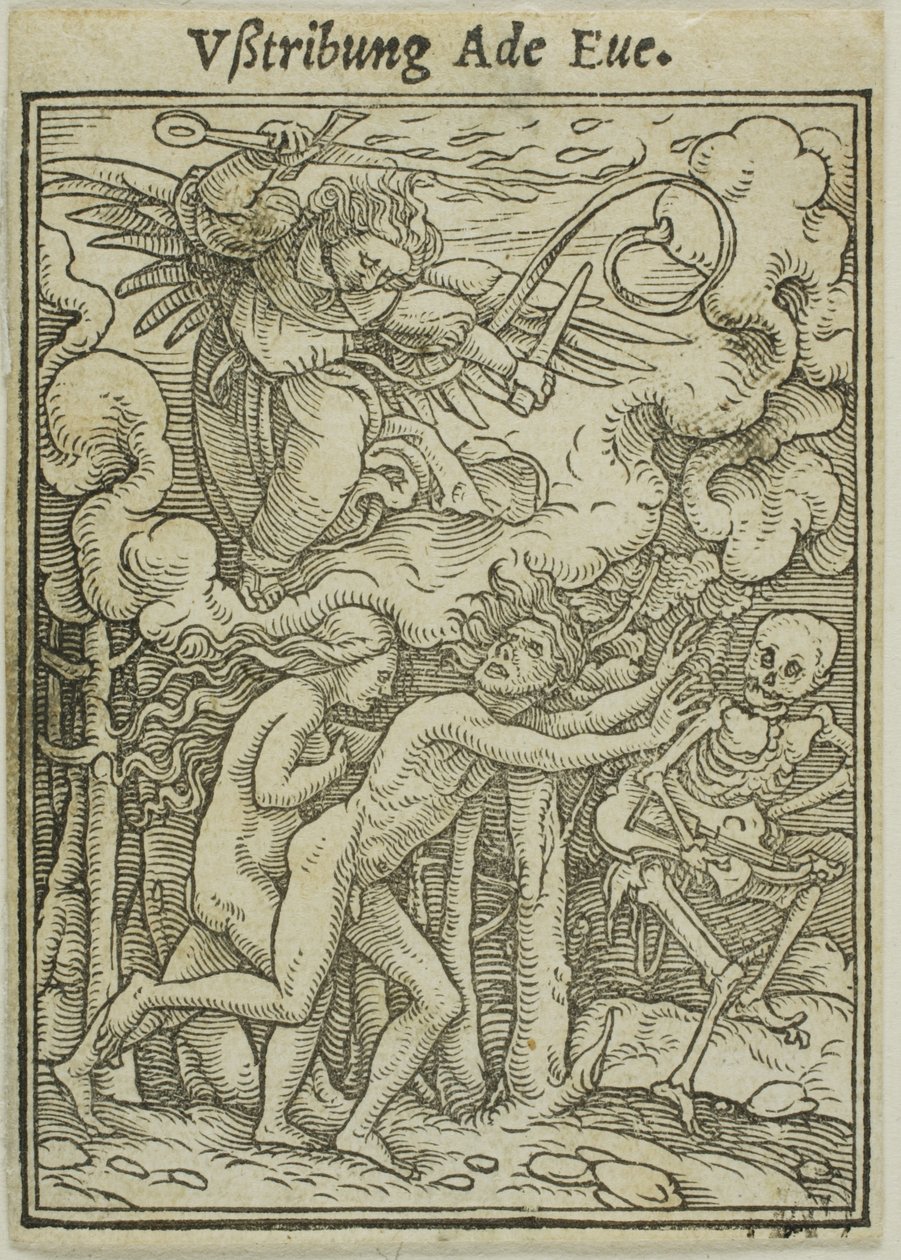 Adam a Eva vyhnáni z ráje od Hans Holbein the Younger