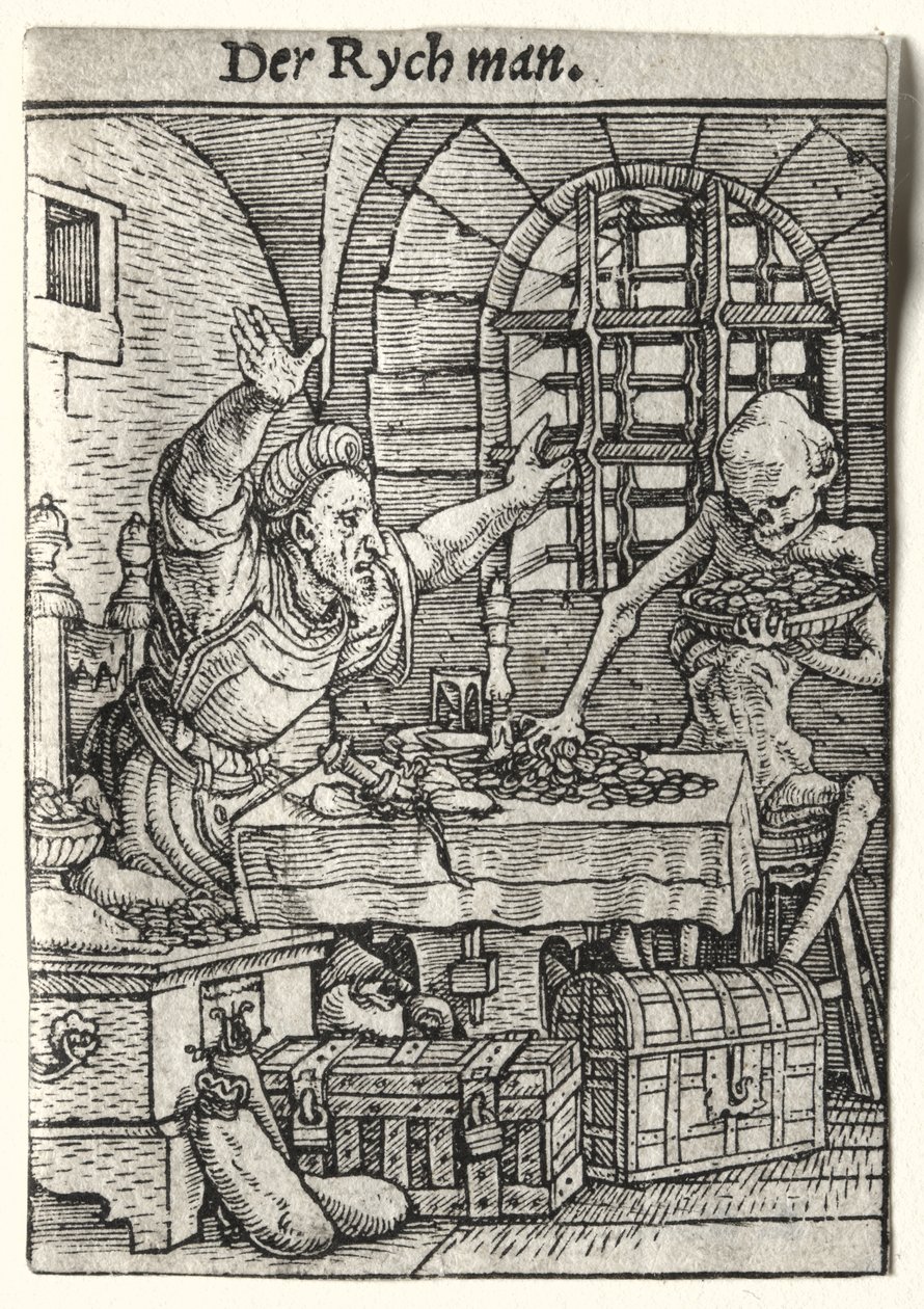 Tanec smrti: Lakomec od Hans Holbein the Younger