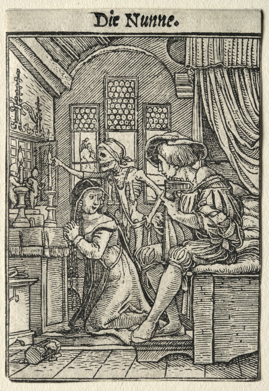 Tanec smrti: Jeptiška od Hans Holbein the Younger