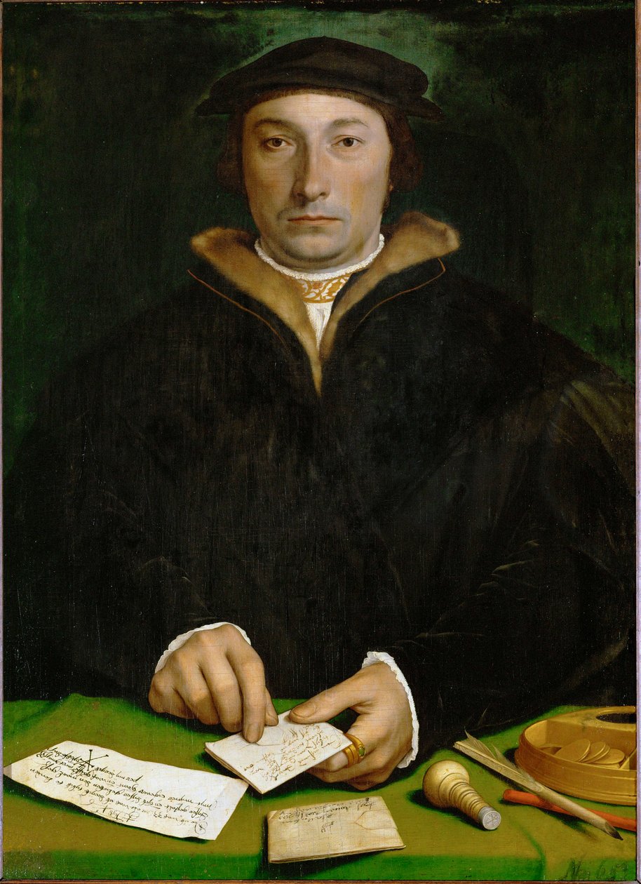 Dirck Tybis z Duisburgu, obchodník (olej na dubovém dřevě) od Hans Holbein the Younger