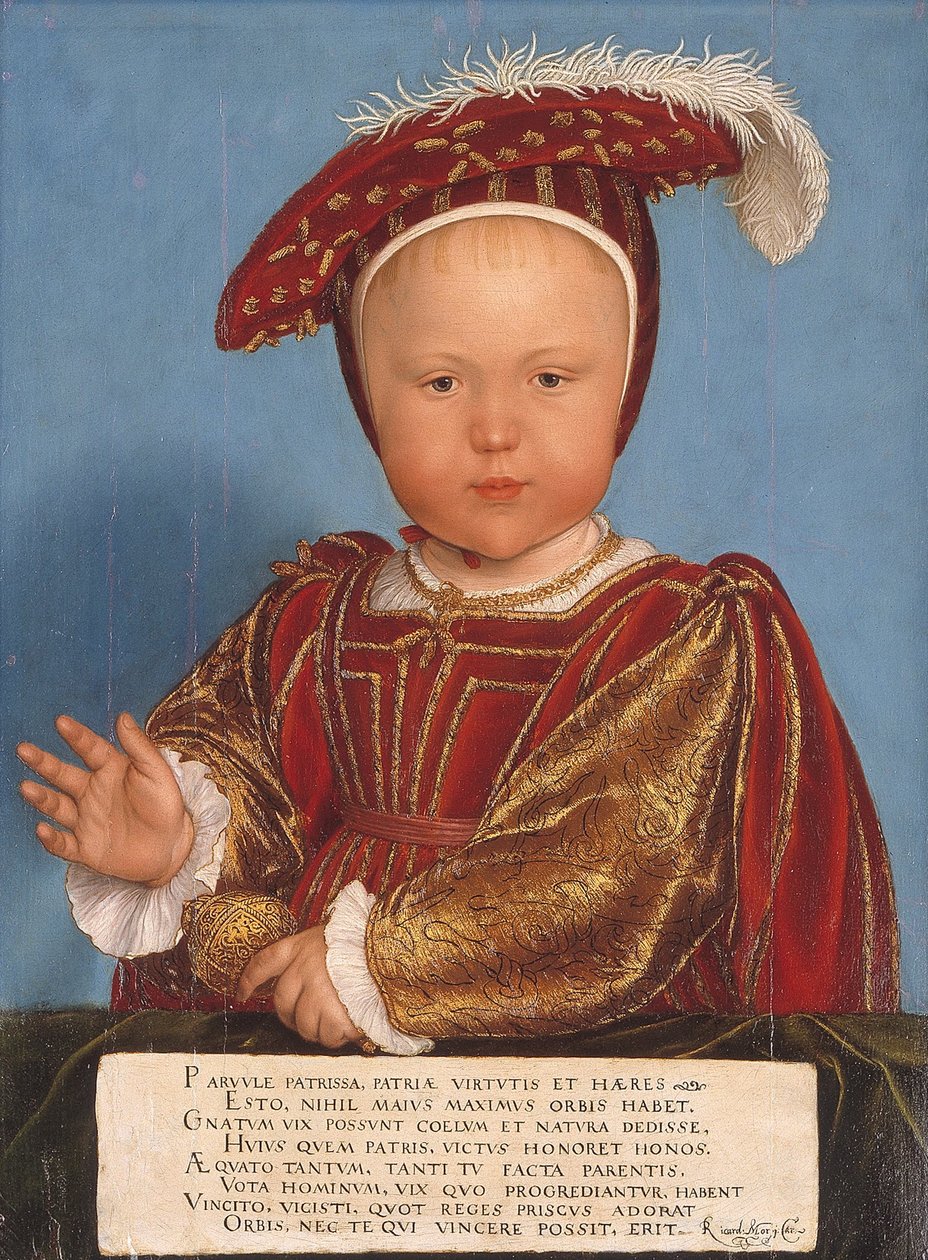 Eduard, princ z Walesu, pozdější král Eduard VI. od Hans Holbein the Younger