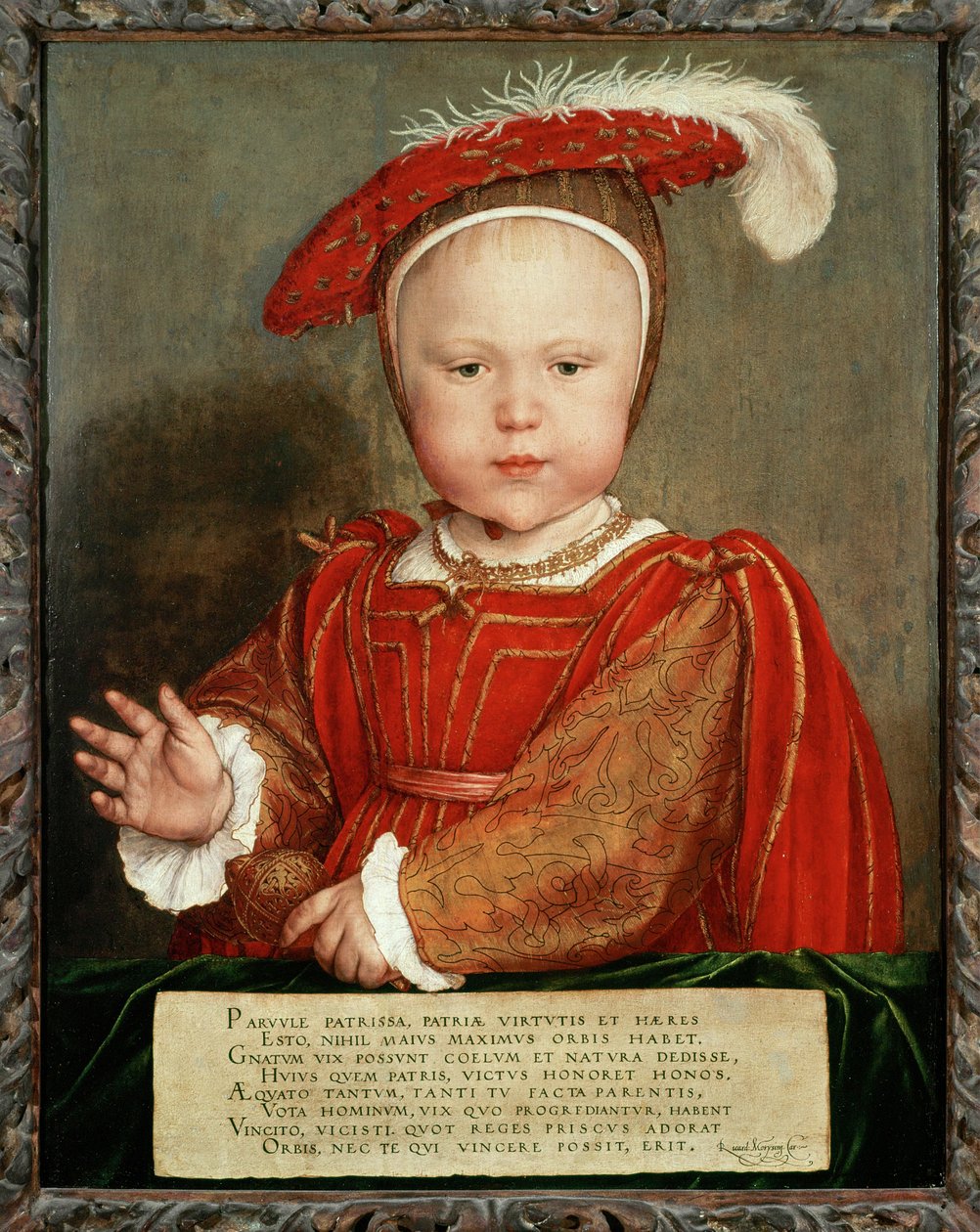Eduard VI. jako dítě (malba na dřevě) od Hans Holbein the Younger