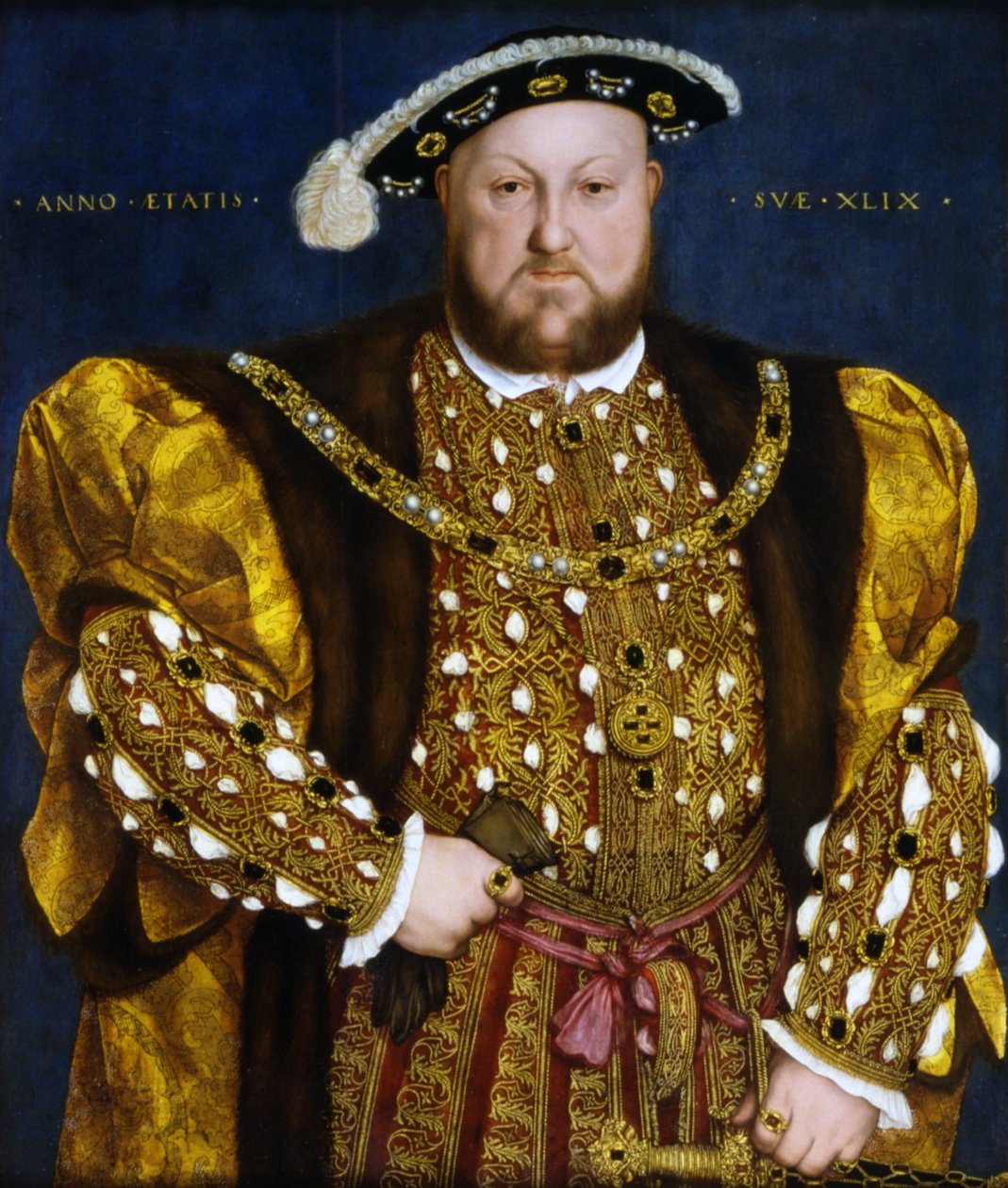 Italština: Portrét anglického krále Jindřicha VIII Portrét anglického krále Jindřicha VIII od Hans Holbein the Younger