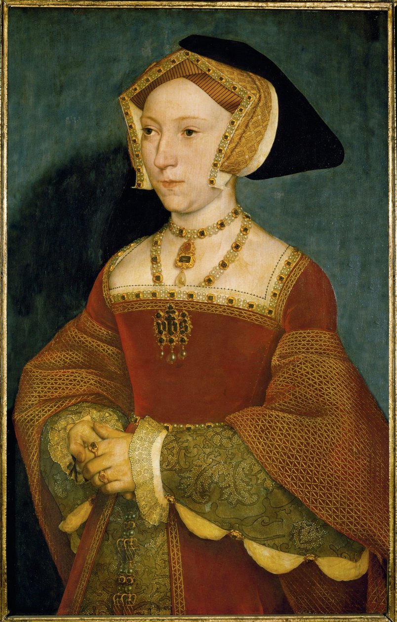 Jane Seymourová, anglická královna, třetí manželka Jindřicha VIII (olej na dubovém dřevě) od Hans Holbein the Younger