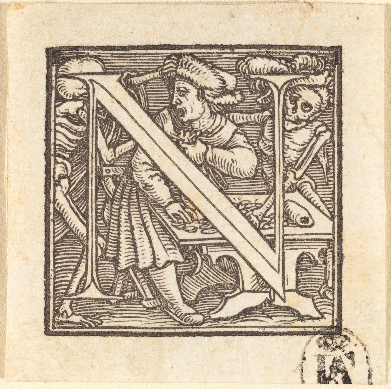 Písmeno N. od Hans Holbein der Jüngere