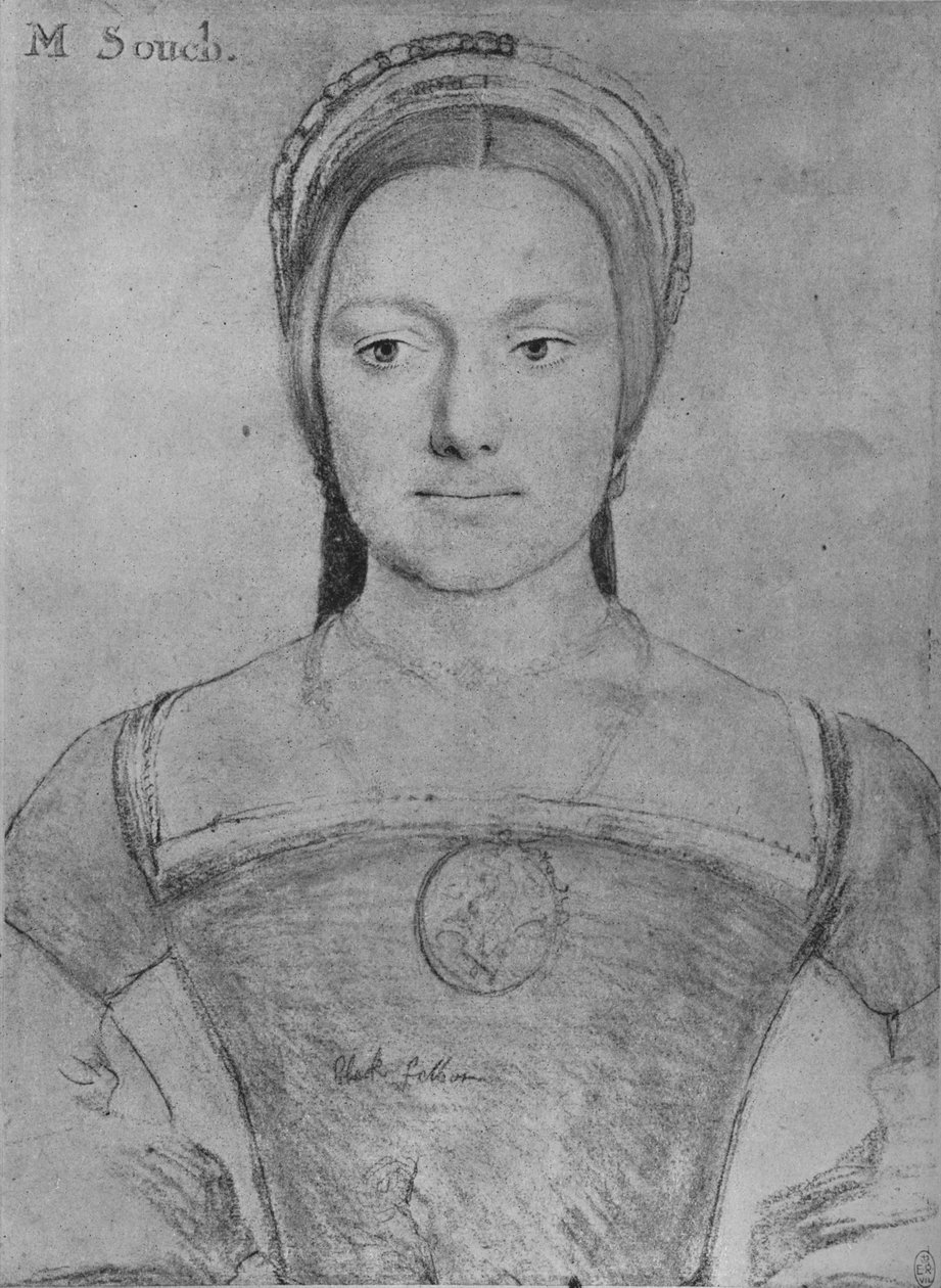 Mary Zouch, c1532-1543 1945 od Hans Holbein der Jüngere