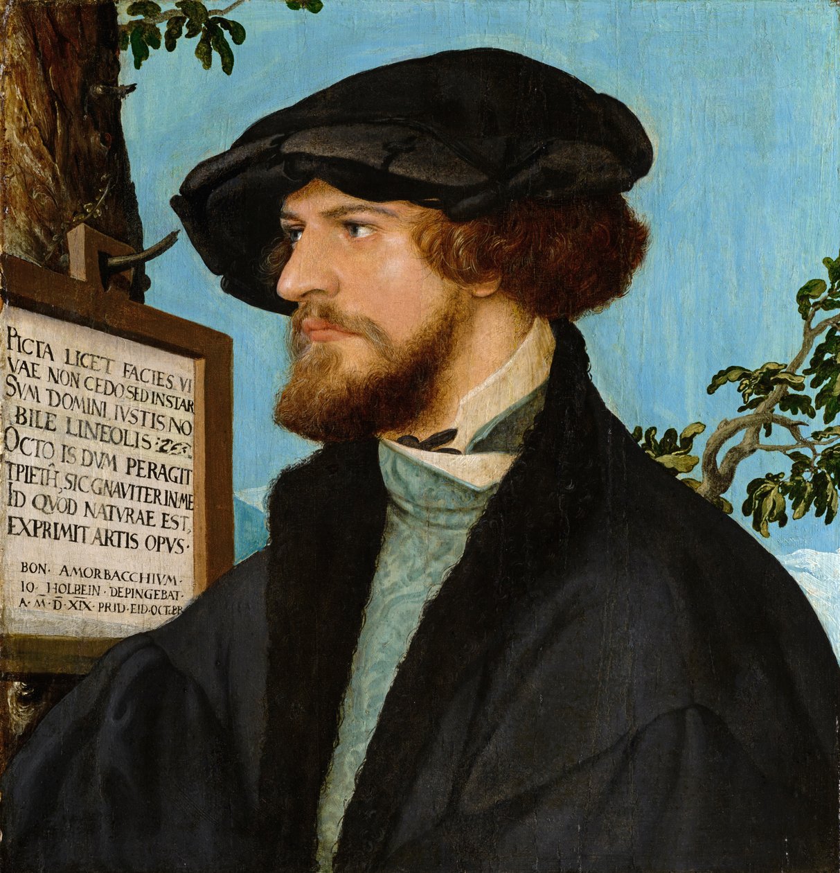 Portrét Bonifacia Amerbacha, 1519 (olej na borovém dřevě) od Hans Holbein der Jüngere