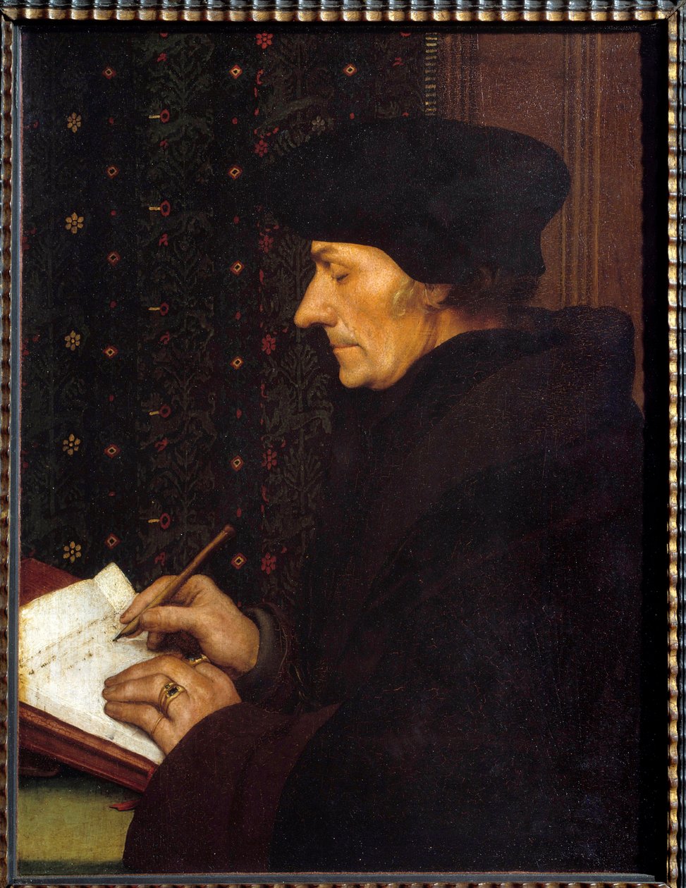 Portrét Erasma Rotterdamského (Desiderius Erasmus Rotterdamus od Hans Holbein der Jüngere