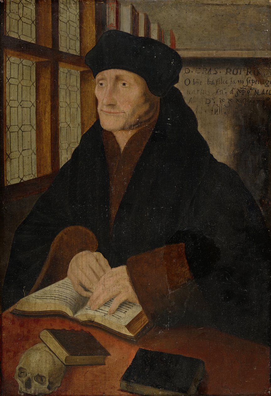 Portrét Erasma Rotterdamského ve studii od Hans Holbein der Jüngere