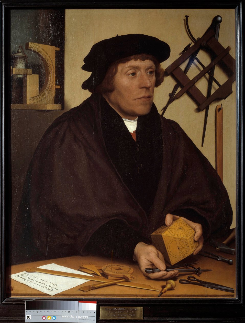 Portrét Nicolase Kratzera (1487-1550) Astronom Jindřicha VIII. Obraz Hanse Holbeina Mladého (1497-1543). 16. století. Ztlumit. 0,83 x 0,67 m. od Hans Holbein der Jüngere