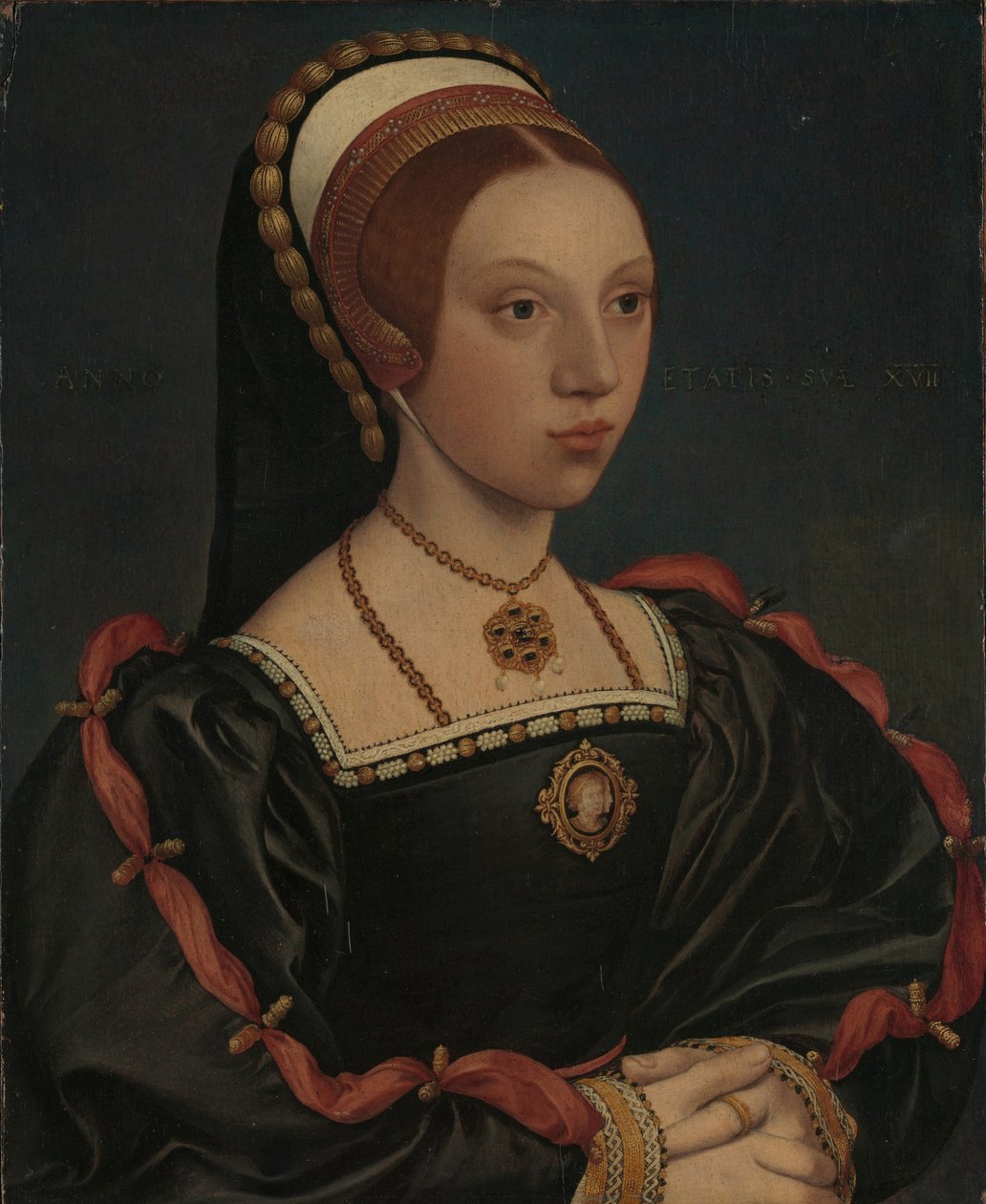 Portrét mladé ženy Catherine Howard, ca. 1540-1545 od Hans Holbein der Jüngere