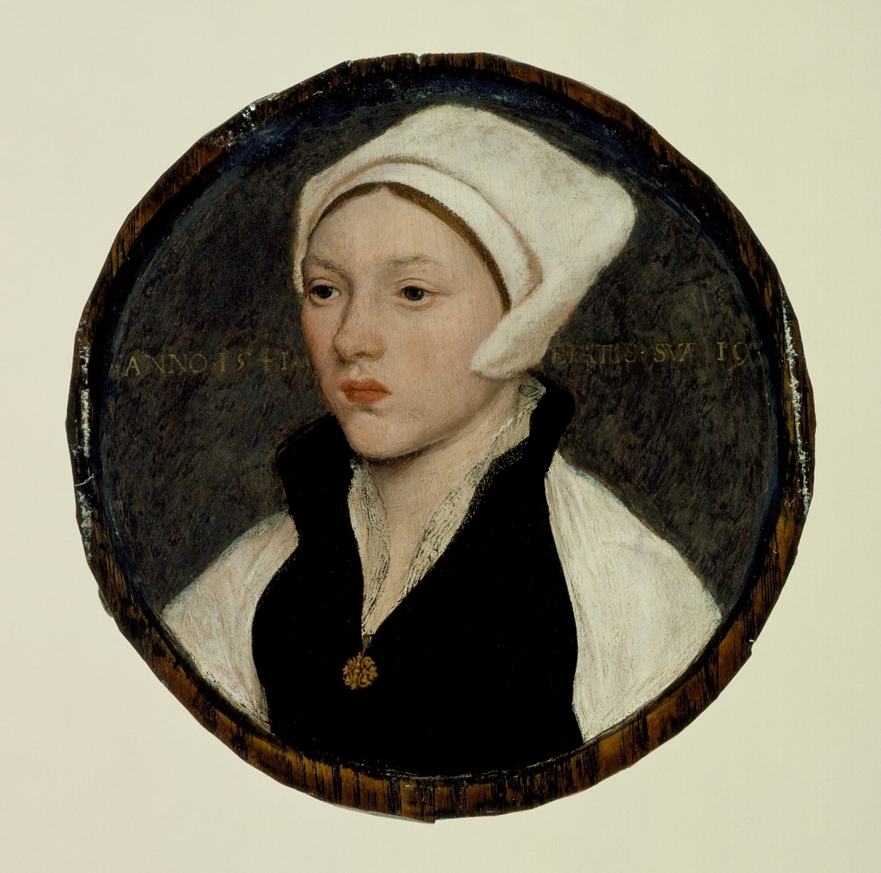 Portrét mladé ženy s bílým čepečkem od Hans Holbein the Younger