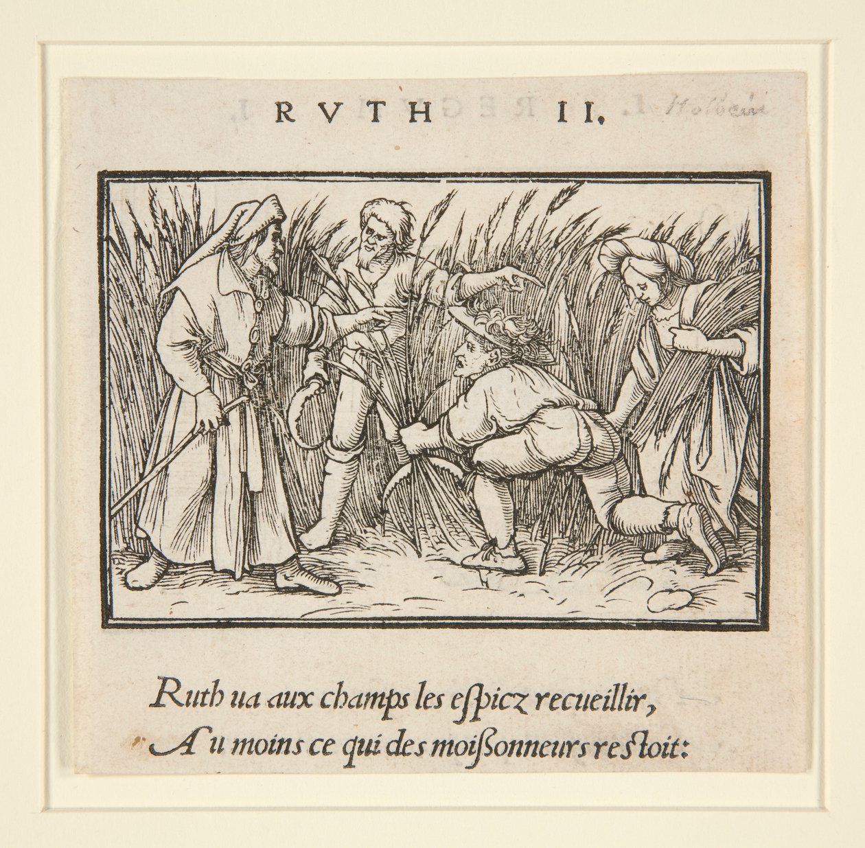 Ruth Čištění na polích Booz (recto); Hannah a Elkanah (verze) od Hans Holbein der Jüngere