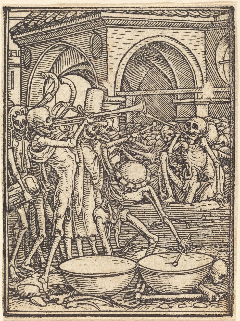 Kostry, které hrají hudbu od Hans Holbein the Younger
