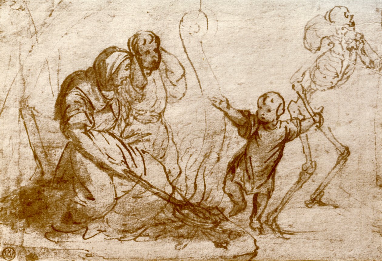 Studie pro dítě v Tanci smrti, 1913 od Hans Holbein der Jüngere