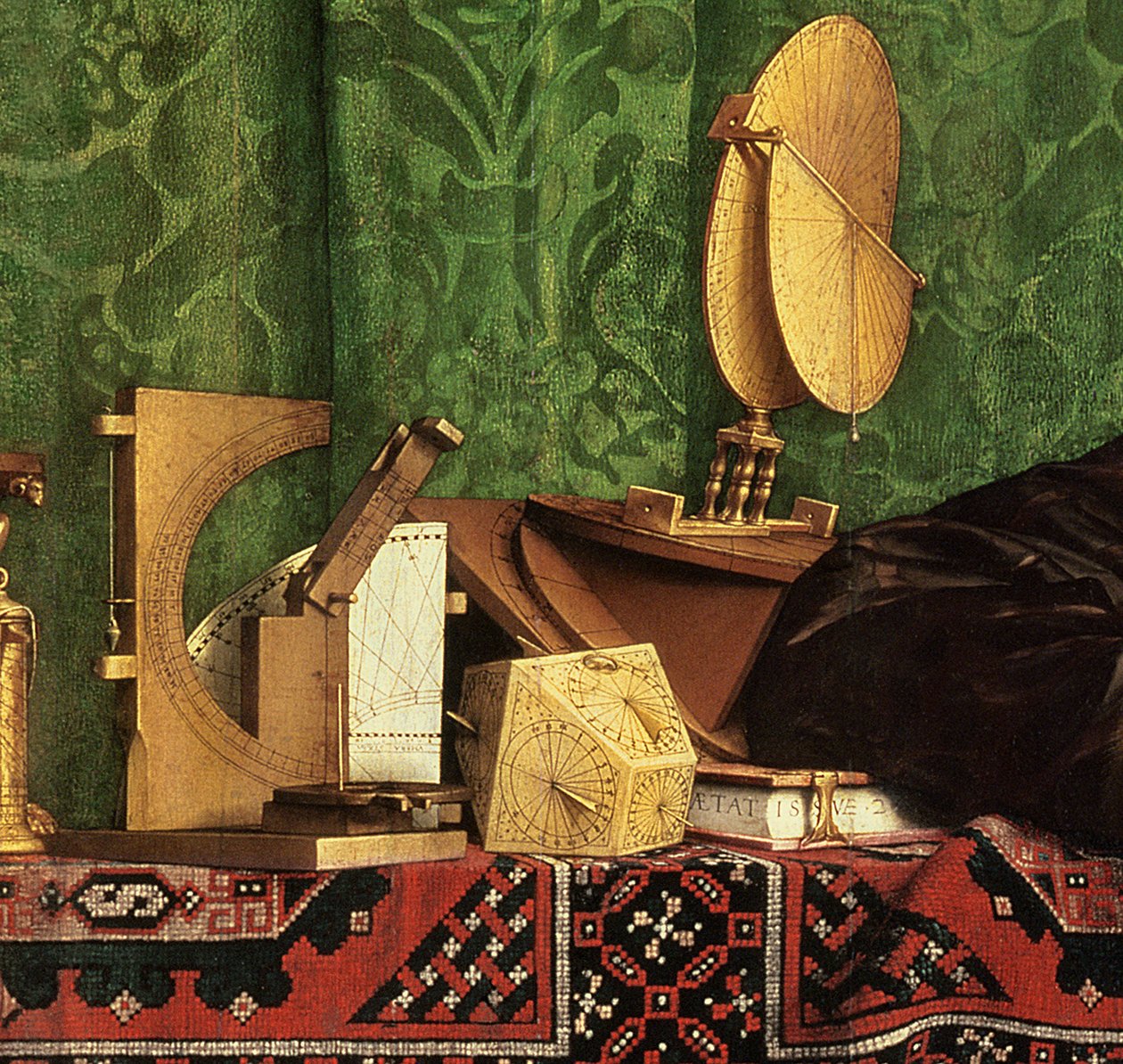 The Ambassadors, 1533 olej na panelu detail 122676 od Hans Holbein der Jüngere