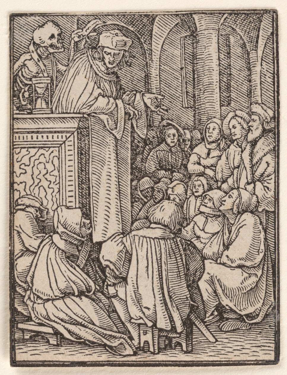 Duchovní, z cyklu Tanec smrti od Hans Holbein the Younger