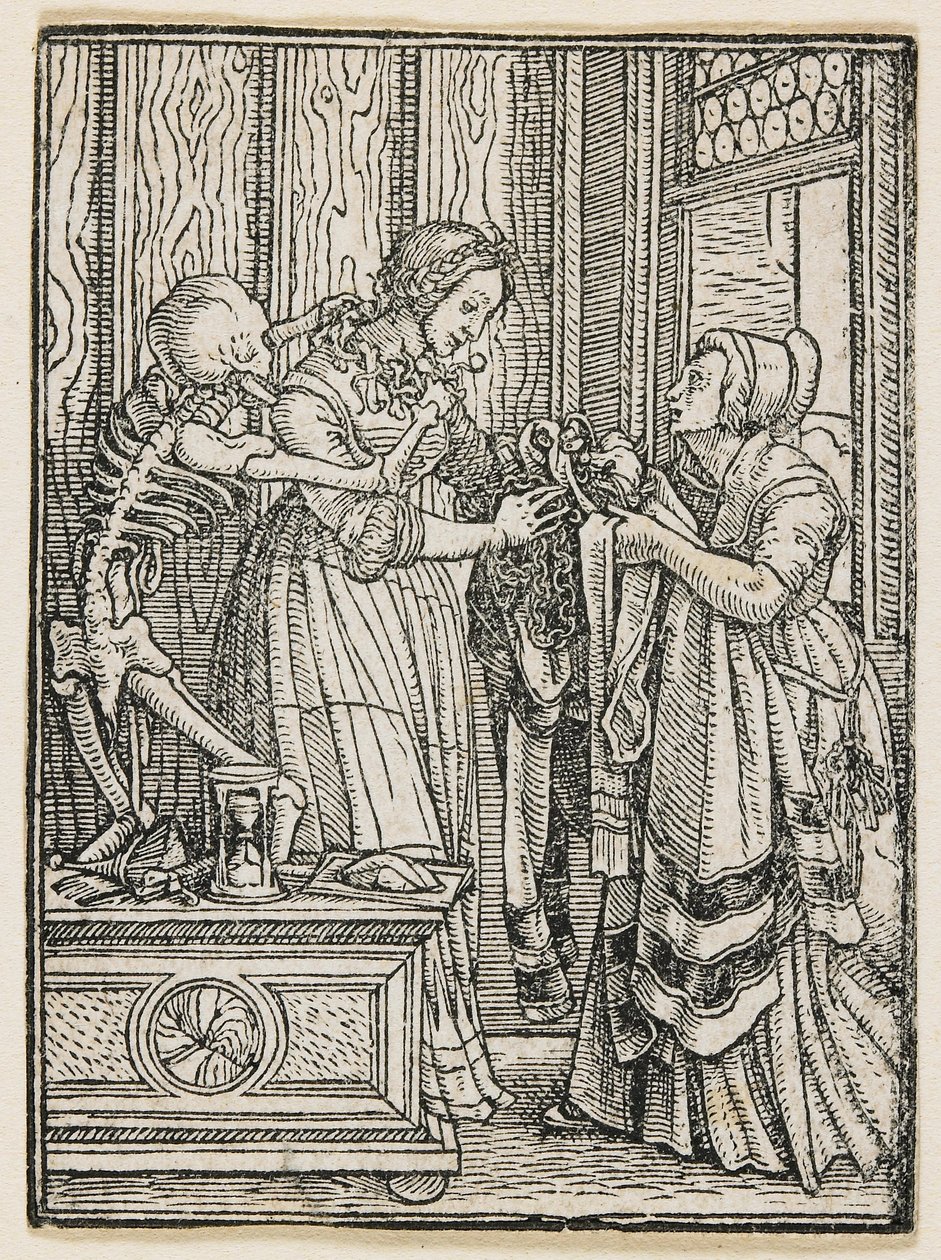 Hraběnka z díla „Tanec smrti“ (Lyon), 1538 od Hans Holbein the Younger